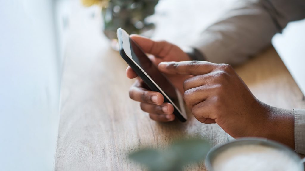 hands and mobile phone