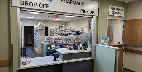 Packard Health pharmacy counter